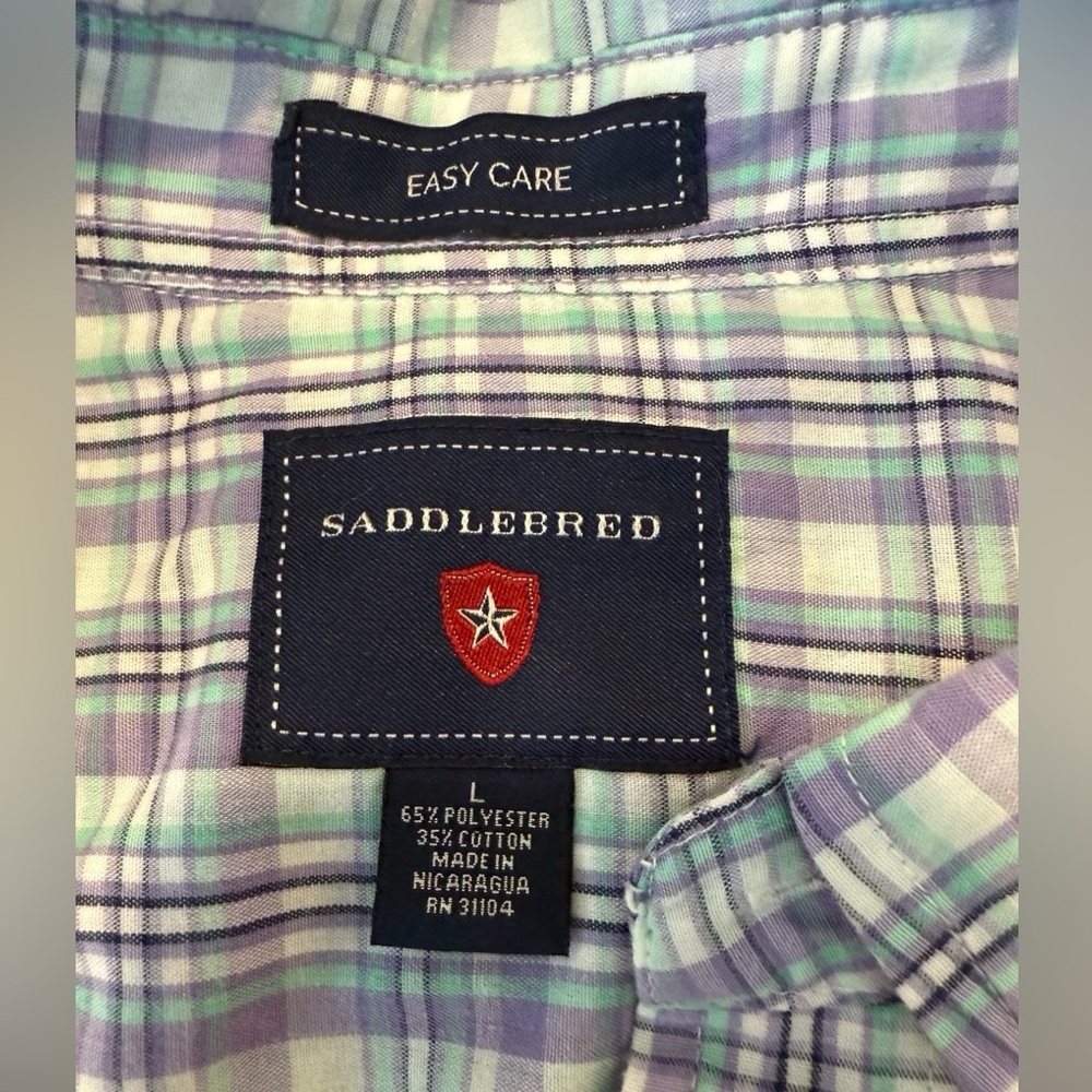 Saddlebred Multicolor Plaid Button Down Shirt - Picture 3 of 3